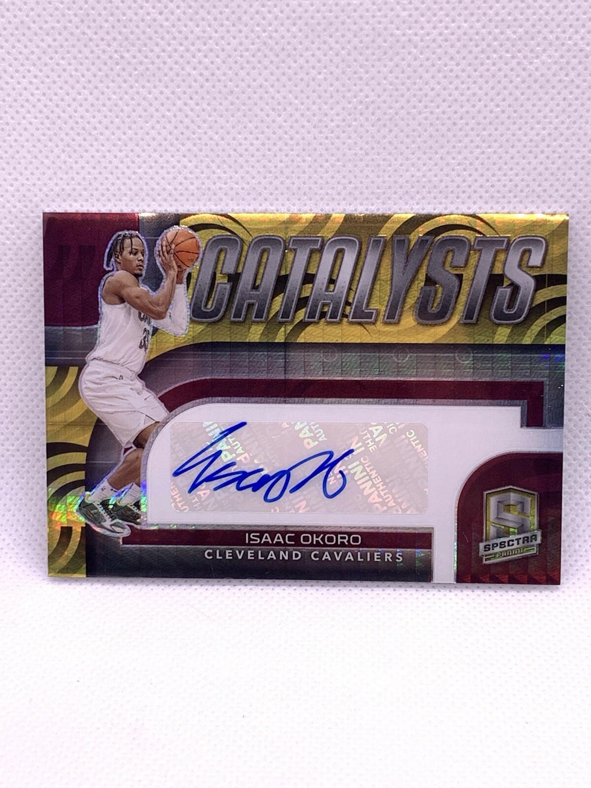 2022-23 Panini Spectra, Isaac Okoro Catalysts Signatures Auto, #'D /3, #CSA-IOK