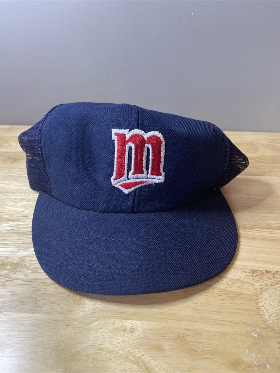 Vintage 80's 90's Minnesota Twins Deadstock Baseball Navy Trucker