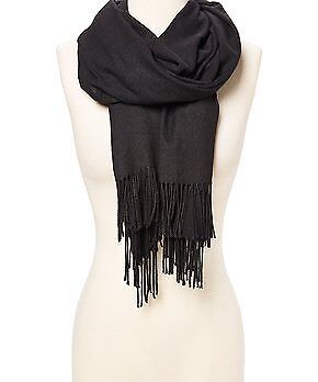 Pashmina Cashmere Scarf Shawl Wrap Plain Stole Silk Soft Women Men Wool Warm Sol - Picture 16 of 72