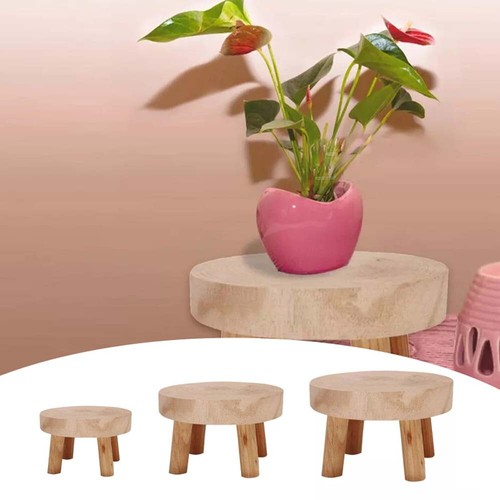 Wooden Plant Stand Flower Pot Base Holder Stool Indoor Outdoor Garden Decor AU - Picture 2 of 17
