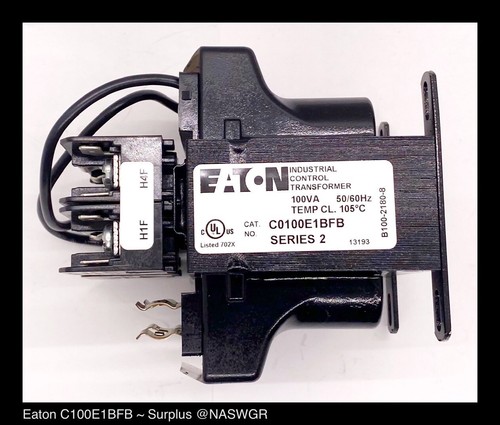 Transformador de control industrial Eaton C0100E1BFB tipo MTE ~ Excedente sin usar - Imagen 2 de 5