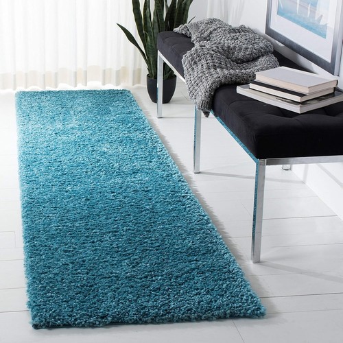 Durable Indoor 2'3" x 12' Turquoise Runner Rug – Non-Shedding & Easy Maintenance - Picture 3 of 11