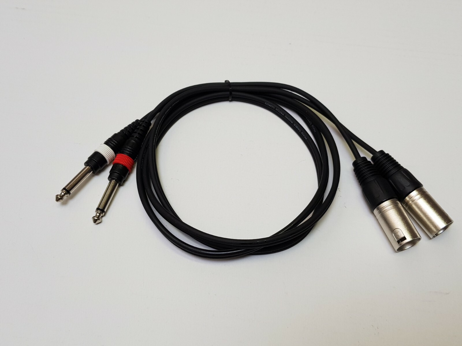 ADAPTER KABEL 2x Klinke 6,3mm auf 2x XLR male1,50m Signalkabel Verstärker NEU