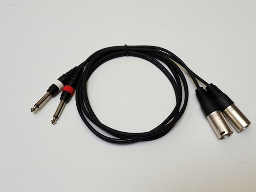 ADAPTER KABEL 2x Klinke 6,3mm auf 2x XLR male 1,5m Signalkabel Verstärker NEU - Afbeelding 7 van 11