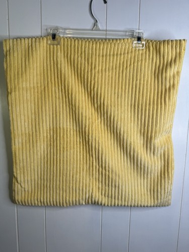 Cord Cord Crushed Samt Kissenbezüge 21X21 Schlafsofa Dekor Gelb (2) Neu - Bild 4 von 9