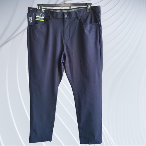 Pantalones CHAPS Para Hombre Talla 42W X 32L Rendimiento Diario 5 Bolsillos Azul Marino Americano - Imagen 2 de 18