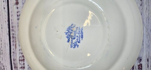 Vintage blue Willow Ware Plate set Blue White China Pagoda Bridge Birds - Picture 11 of 11