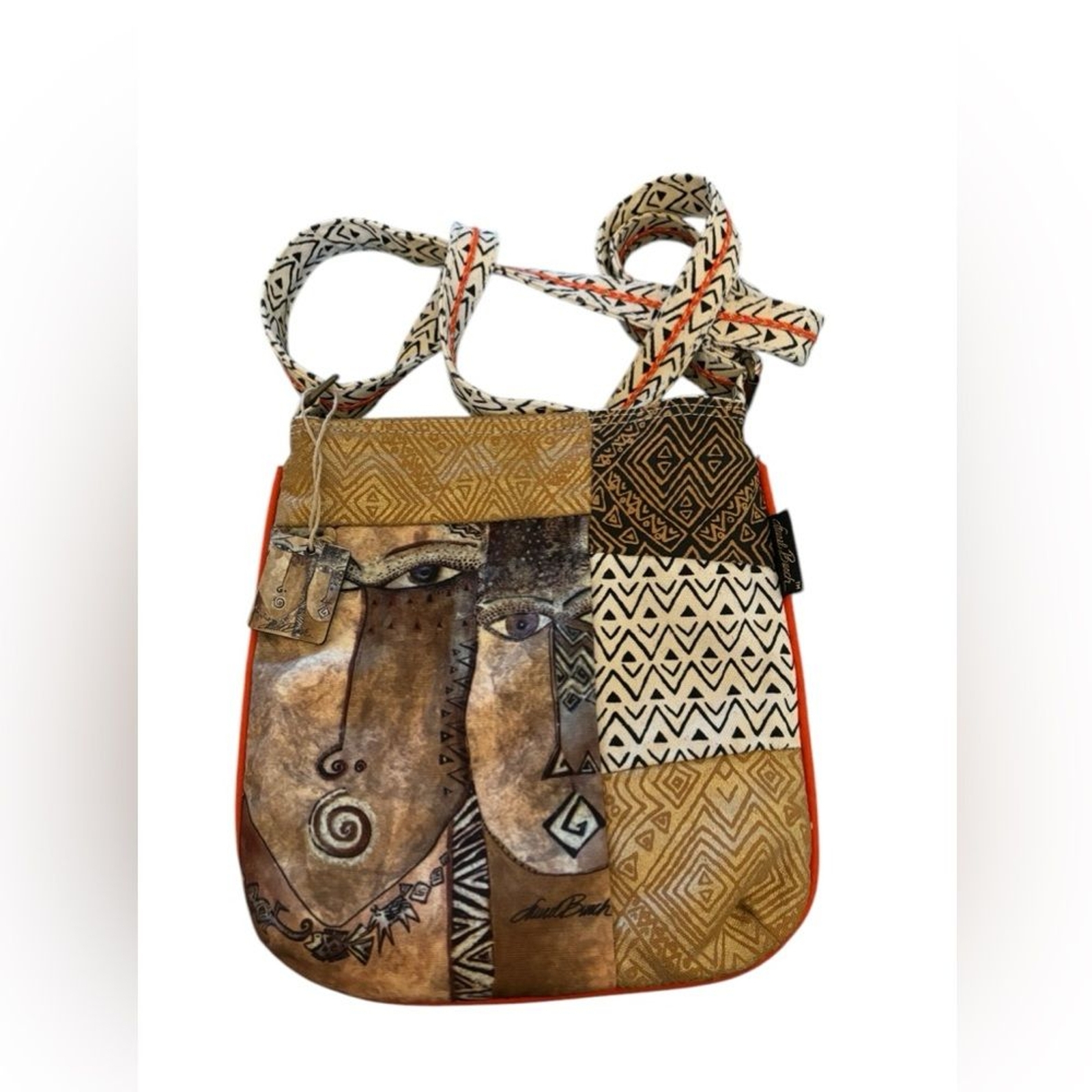 Laurel Burch Artsy Patchwork Adjustable Strap Cro… - image 1