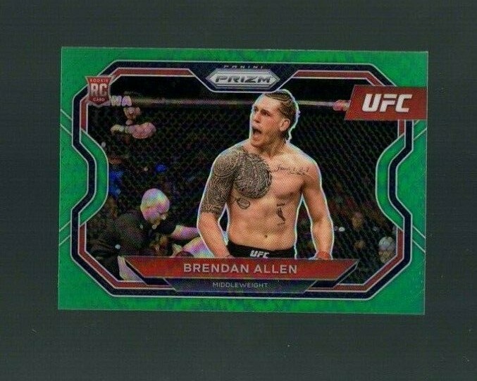 2021 Panini Prizm UFC Brendan Allen #134 Green Prizm Parallel
