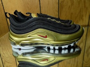 New Nike Air Max 97 QS Black Red Metallic Gold Men's SZ 6 AT5458-002  Athletic OG 191887657767 | eBay