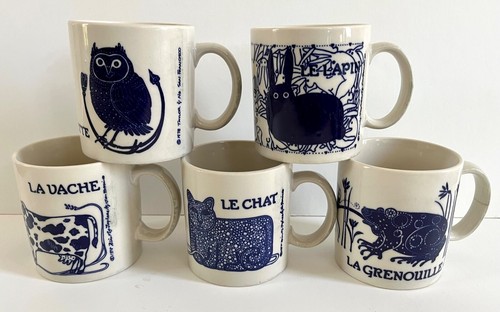 Vintage 1978 Taylor & Ng La Grenouille Frog Coffee Mug Cup Blue - Picture 6 of 7