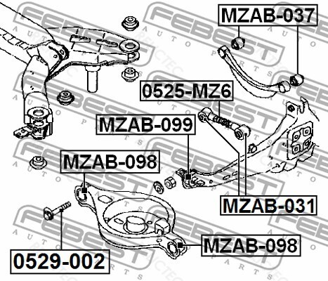 Rear Wishbone Track Control Arm Mazda:6 G26A-28-500B - Picture 3 of 3