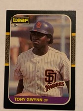 1987 Leaf Tony Gwynn Baseball Card #235 San Diego Padres