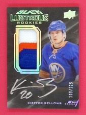 2020-21 UD Black Kieffer Bellows JSY AUTO 109/125 Lustrous RC #LPAKB Islanders