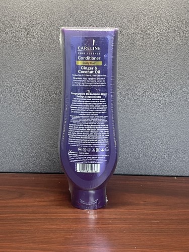 NEW CARELINE PURE ESSENCE CURLY HAIR CONDITIONER 20.3 Oz GINGER COCONUT OIL - Picture 2 of 2