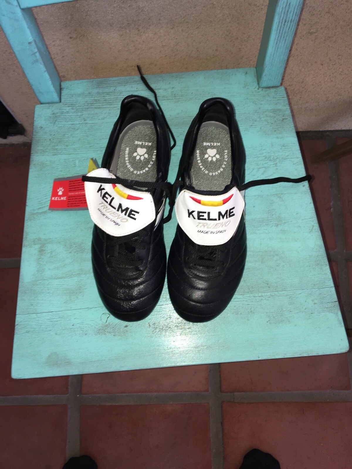 Kelme Trueno Made In Spanje K-Leer Cleats mannen's afmeting US 7 EUR 40 Kelme Trueno Made In Spanje K-Leer Cleats mannen's afmeting US 7 EUR 40