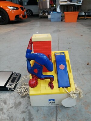 【希少】ビンテージ　スパイダーマン　テレフォン Vintage Spider Man Marvel Comics Corded Home Phone Landline