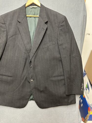 Evan Picone Suit Coat Mens 58R Black Single Breasted 100% Wool Sport Blazer - Picture 3 of 15