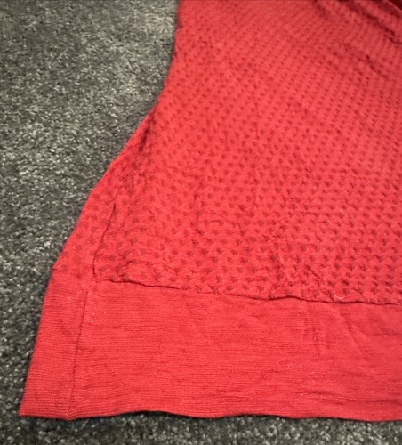 METALLICUS RED DRESS 1 Size Stretchy Super Comfy Short Sleeve Knee Length EUC - Picture 8 of 18