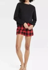 Women’s Stars Above 3 Piece Sleep Set Black/Red Check L NWT