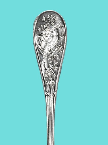 Tenedor de ensalada japonés de TIFFANY & Co de plata esterlina 65/8 pulgadas 4 dientes - sin monograma - Imagen 2 de 7