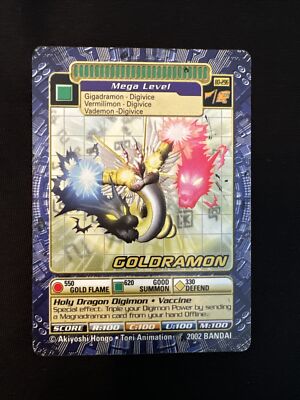 Digimon Card Goldramon BO-296 Digi Battle Booster Series 6 Non-holo ROUGH  SHAPE