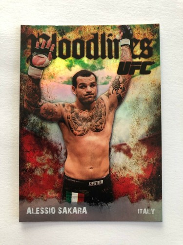 ALESSIO SAKARA ITALY FOIL BLOODLINES CARD BL-21 TOPPS UFC ROUND 2 2009 - Picture 1 of 2