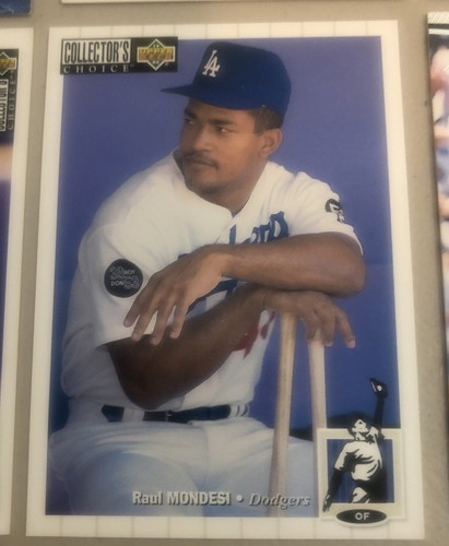Raul Mondesi ⚾️LA Dodgers Baseball Cards ⚾️ 9 Card Lot W/ Topps RC ⚾️ - Picture 10 of 12