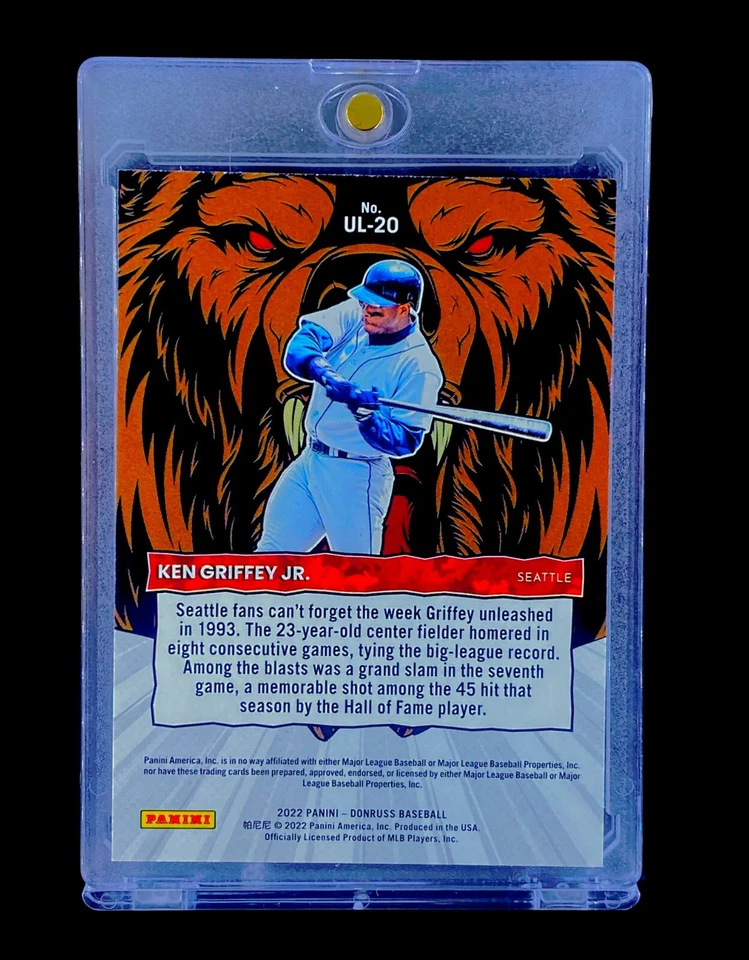 KEN GRIFFEY JR. DIAMANTE REFRACTOR SP HOLO MLB Tarjeta Rara PLATA - MARINEROS Foto 3 de 4