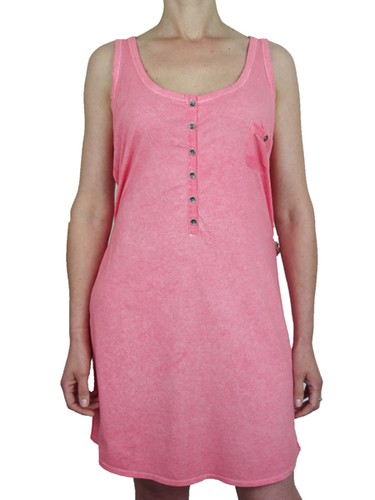 NEW Firetrap Womens Size L XL Sleeveless Pink Cotton Dress - Picture 2 of 3