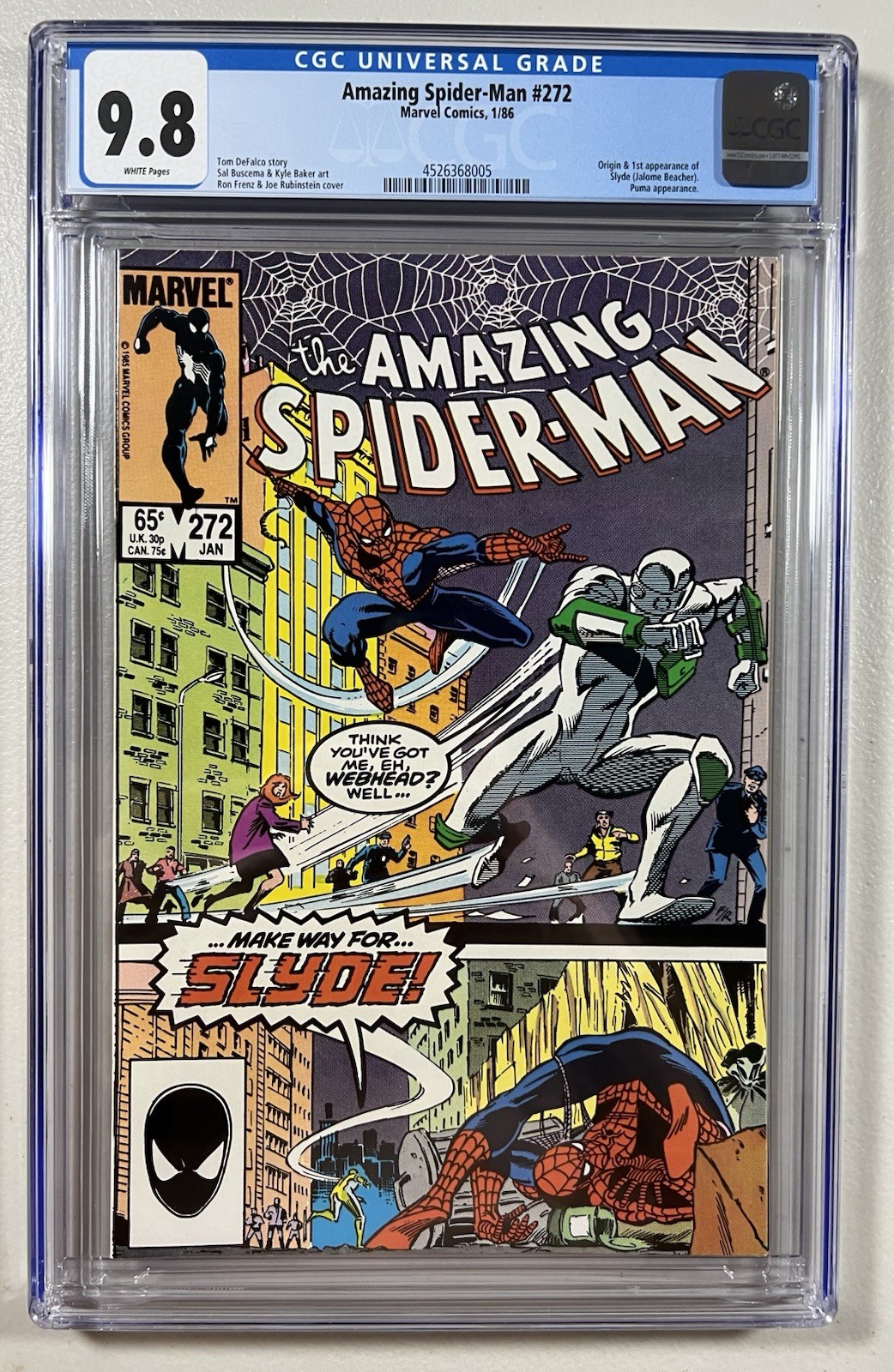アメコミリーフ Amazing Spider-Man #272 CGC 9.4 アメコミリーフ Amazing Spider-Man #272 CGC 9.4 - メルカリ