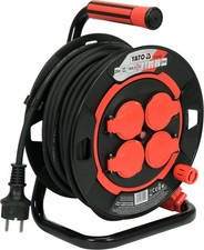 Cavo Avvolgibile 20M Per Costruzione IP44 Gomma H05RR-F 4 Prese