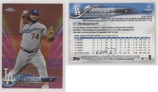 2018 Topps Chrome Pink Refractor Kenley Jansen #91
