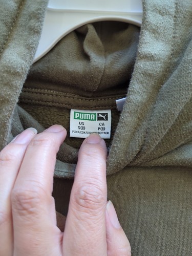 Mädchen Puma Sweatshirt Hoodie Gr. Small (8) grün mit goldenem Logo - Bild 5 von 7
