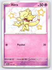 Abra 148/091 Shiny Rare Paldean Fates Pokemon Holo Near Mint