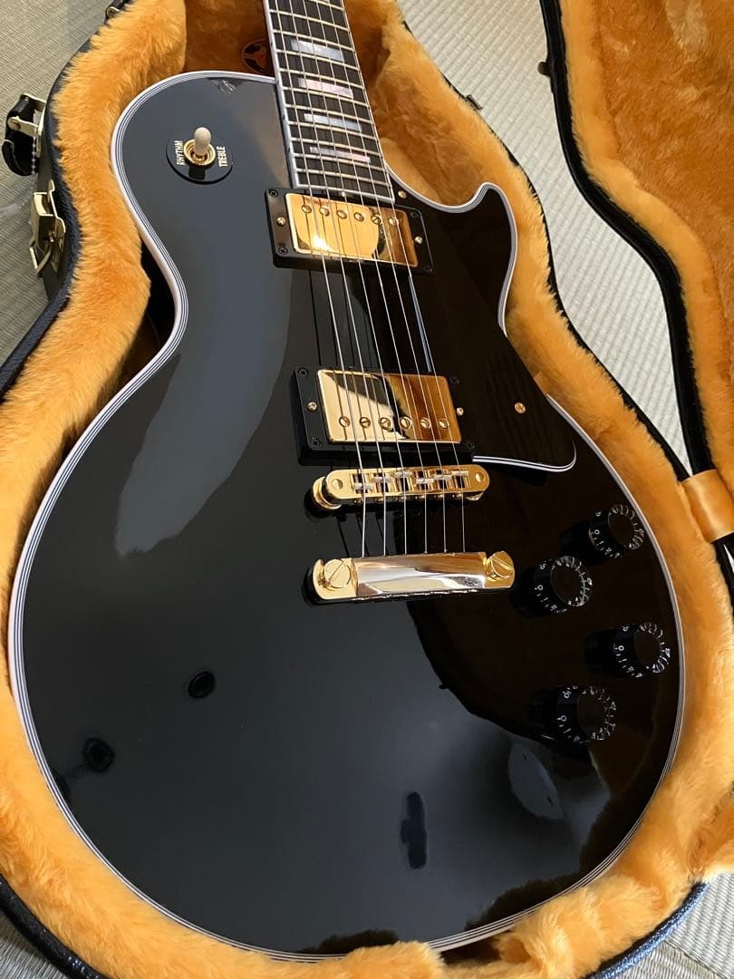 Electric Guitar Gibson Les Paul Custom 2025 Ebony Black Made in USA & Hard Case