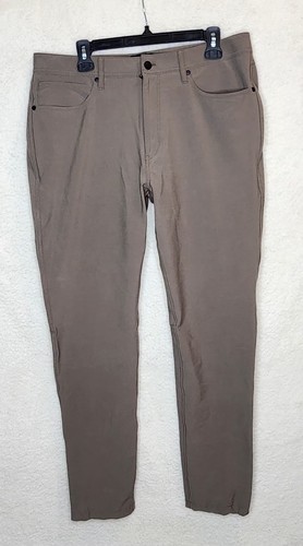 Proof 72 Hour Merino Pants Mens 36x34 Brown Athletic Tapered Wool Blend