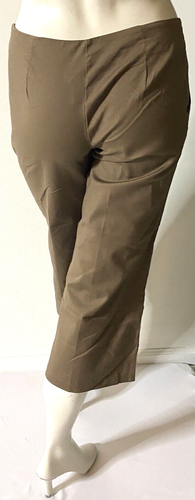 Pantalones capri elásticos acampanados tiro bajo marrón para mujer IZ BYER California talla 5 - Imagen 2 de 6