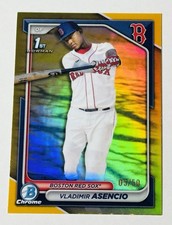 Vladimir Asencio 1st 2024 Bowman Chrome #BCP-227 Red Sox True Gold Refractor /50