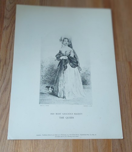 QUEEN VICTORIA EARLY PORTRAITS litho print 1897 MOST GRACIOUS MAJESTY THE QUEEN - Picture 2 of 16
