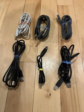 214 Set of six 6 USB Printer Cables various lengths see description