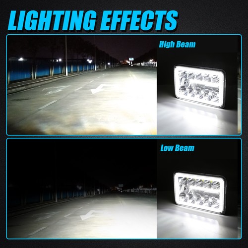 For Chevy S10 Blazer 1994-1997 2PCS 4x6" LED Headlight Hi-Lo Sealed Beam DRL - Picture 5 of 12