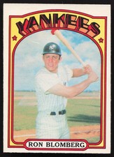 1972 O Pee Chee #203 Ron Blomberg Yankees RC Rookie EX