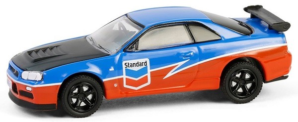 Greenlight - Nissan Skyline GT-R R34 2000 Aus Der Serie Chevron Special In Bl...-image