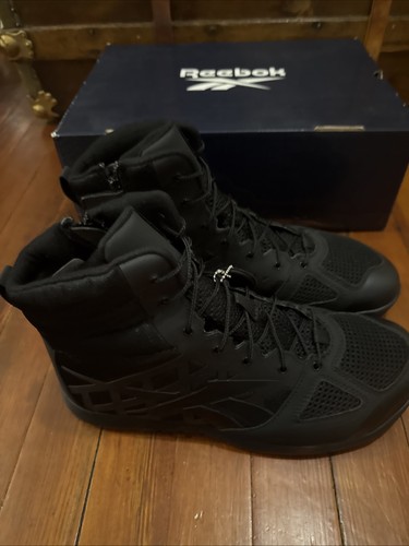 Reebok Work Men's 6" Nano Tactical Soft Toe Boot Black - RB7120, Black Size 10.5 - Picture 4 of 10