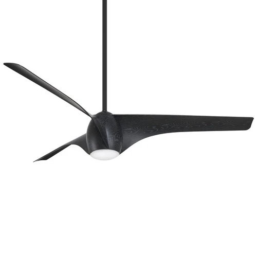 Minka Aire Airewave 65" Ceiling Fan - Matte Black Maple 3-Blade Remote Control - Picture 1 of 2