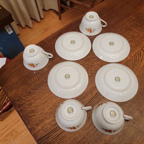 Craftsman China Golden Autumn Cup & Saucer Fall Thanksgiving Leaves Qty 4 Sets - Bild 6 von 8