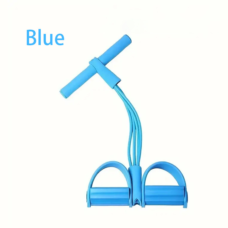 4 Tube Fitness Yoga Foot Pedal Exerciser Pull Strap