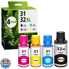 Topcolor 31 32XL Ink Bottle Set Replacement for HP Smart Tank 5101 7602 6001