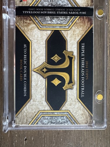 1/1 MATT FORTE Bush Freeman 2014 six PATCH AUTO BOOK Topps Triple Threads NMT+ - Picture 6 of 6